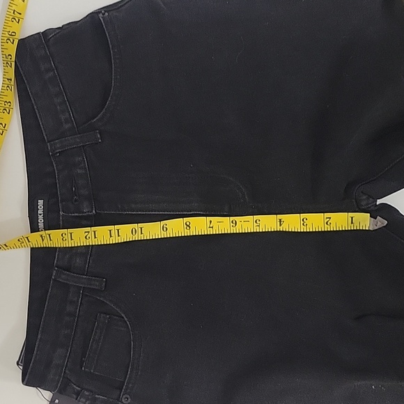 NWT MOMOKROM Corset Lace Up Distressed Straight Leg Black JEANS - Picture 8 of 10